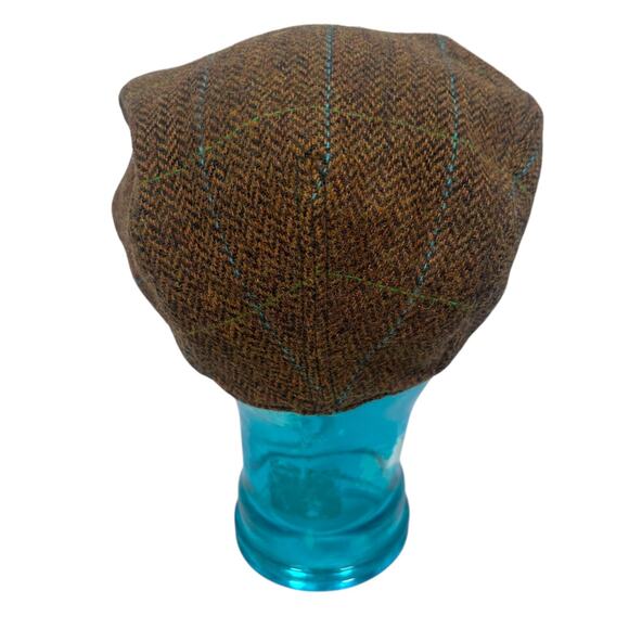 Vintage GAP Tweed Cabbie Driving Newsboy Walking Hat Men’s Medium Brown Wool Cap - Picture 4 of 8